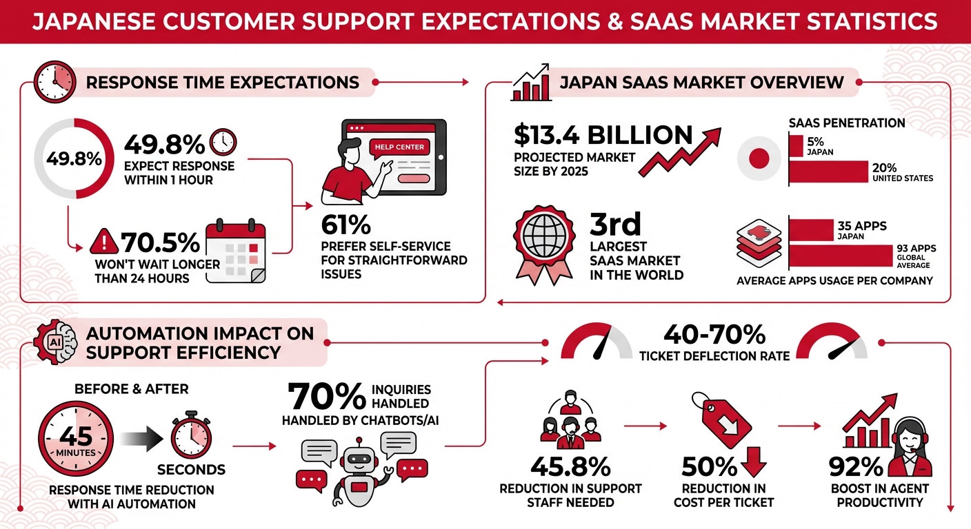 Japanese Customer Support Response Time Expectations and Market Statistics