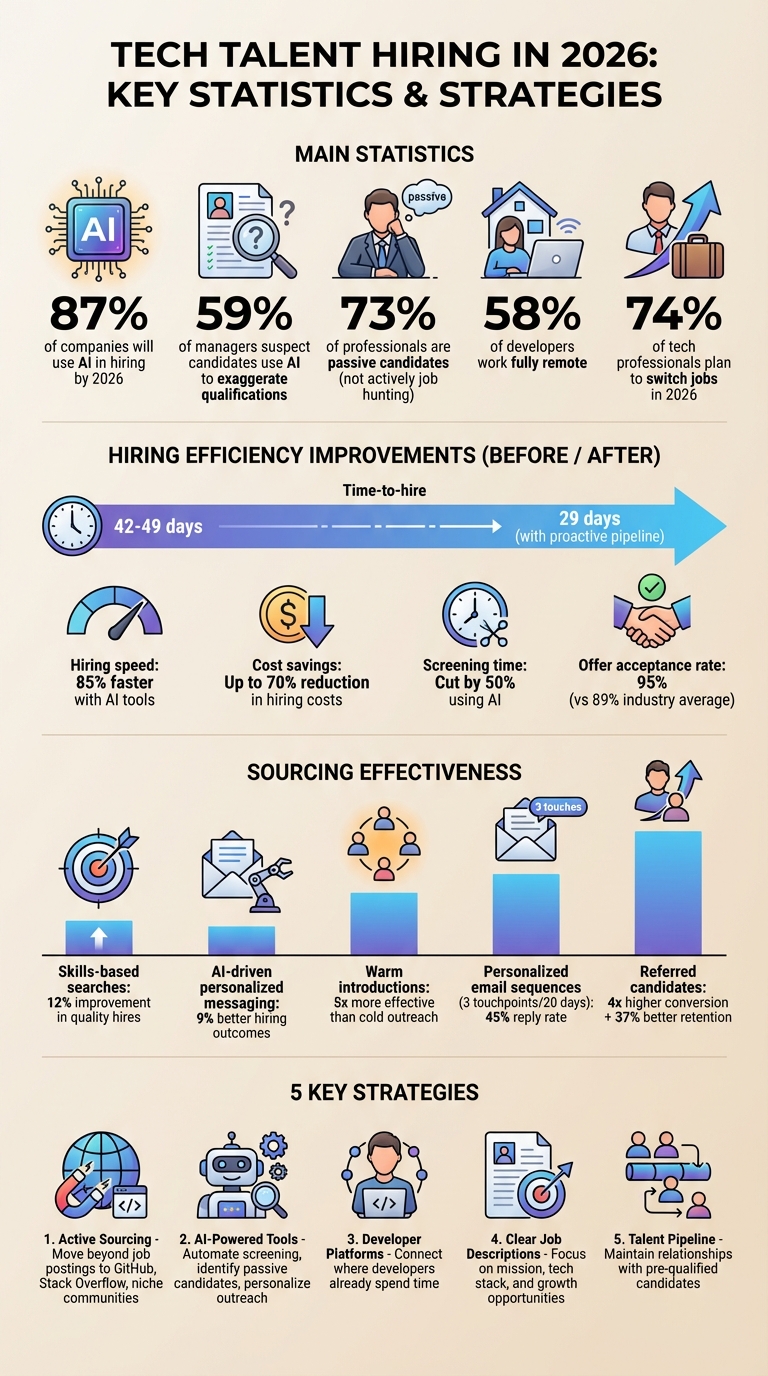 Tech Talent Hiring Statistics and Strategies for 2026