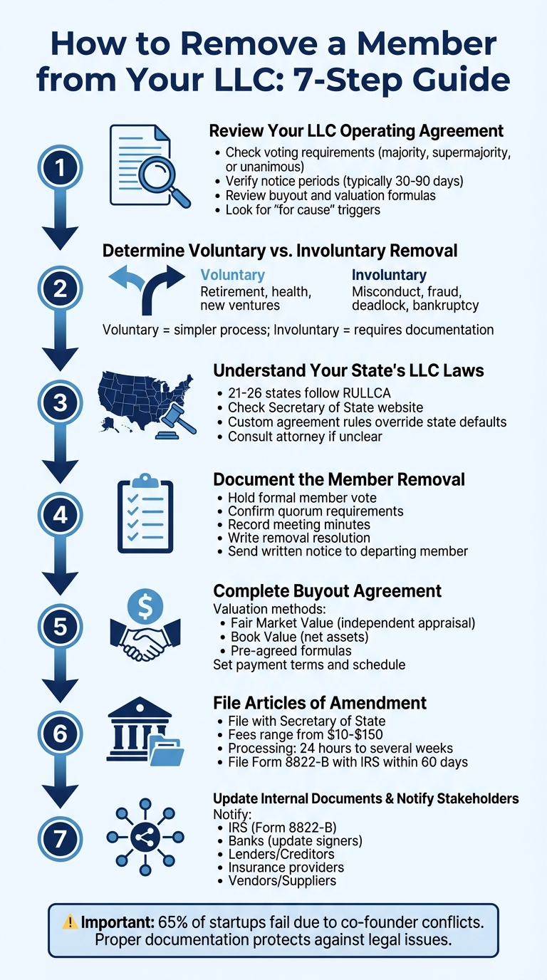 7-Step Process for Removing an LLC Member Legally