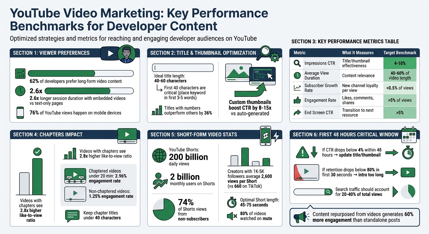 YouTube Video Marketing Metrics and Benchmarks for Developers