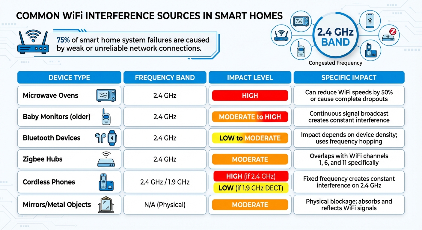 Common Smart Home WiFi Interference Sources and Their Impact