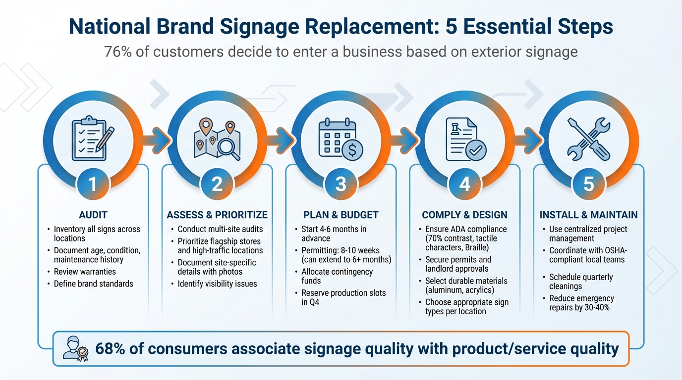 5-Step National Brand Signage Replacement Process