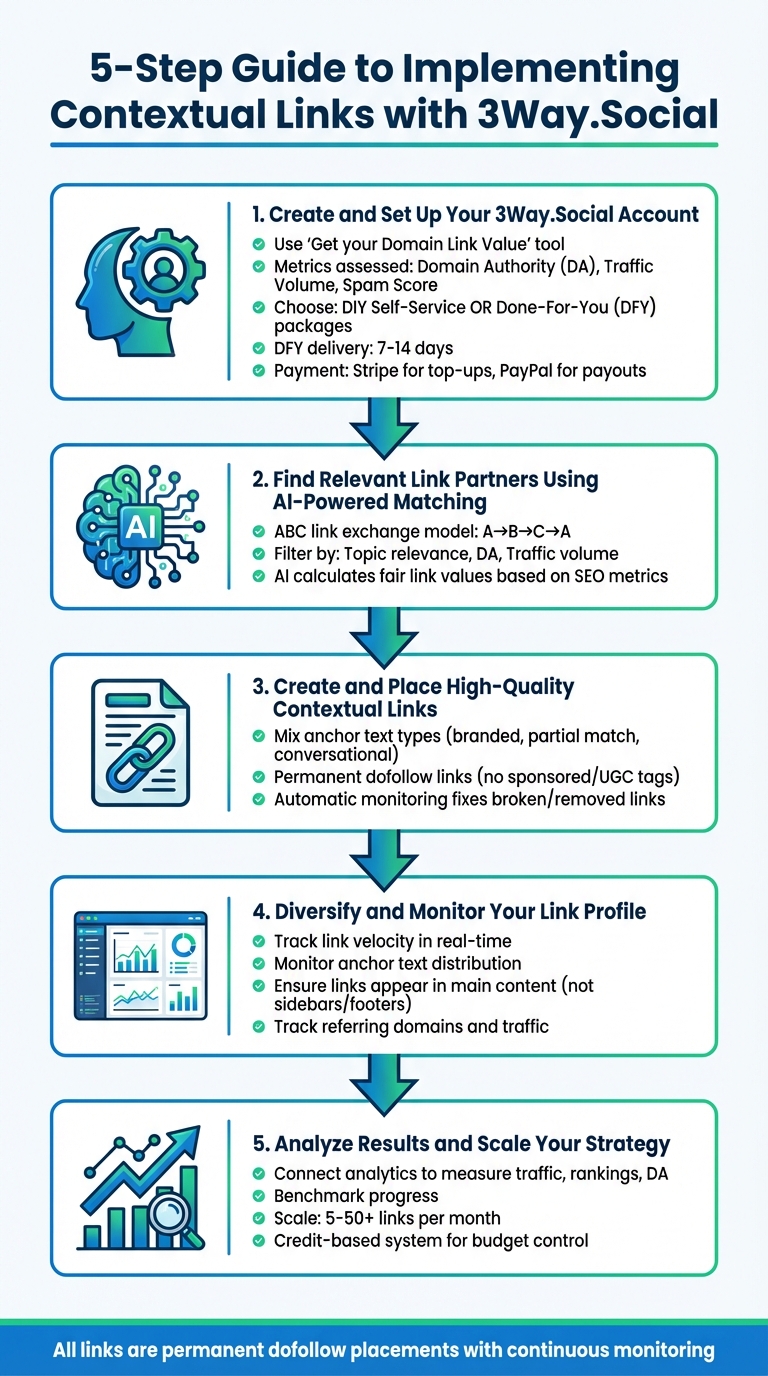 5-Step Guide to Implementing Contextual Links with 3Way.Social