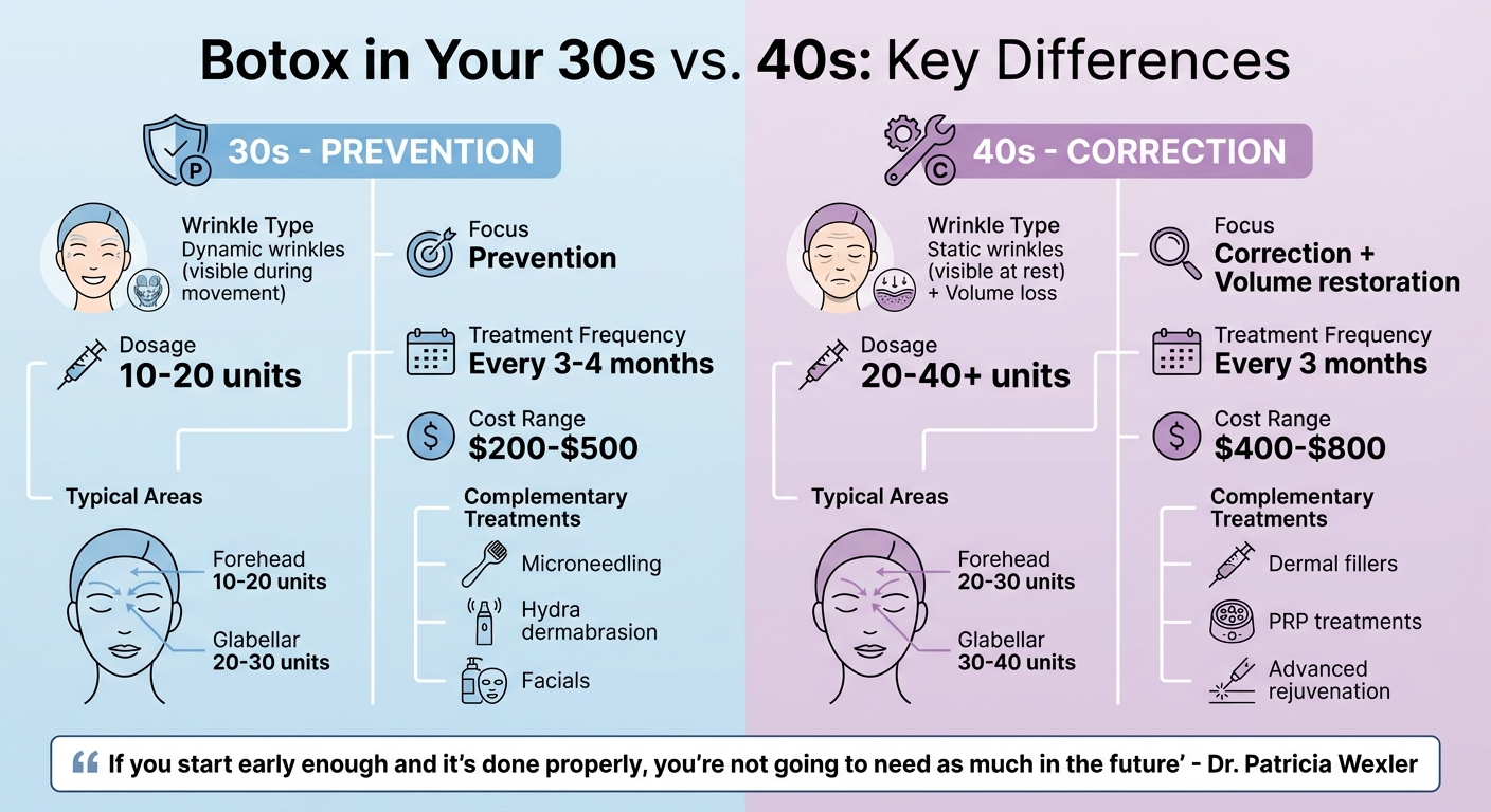 Botox Treatment Comparison: 30s vs 40s Dosage, Frequency and Cost