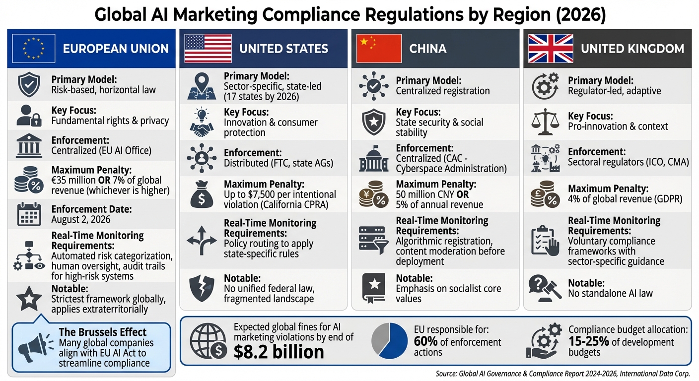Global AI Marketing Compliance Regulations Comparison 2026