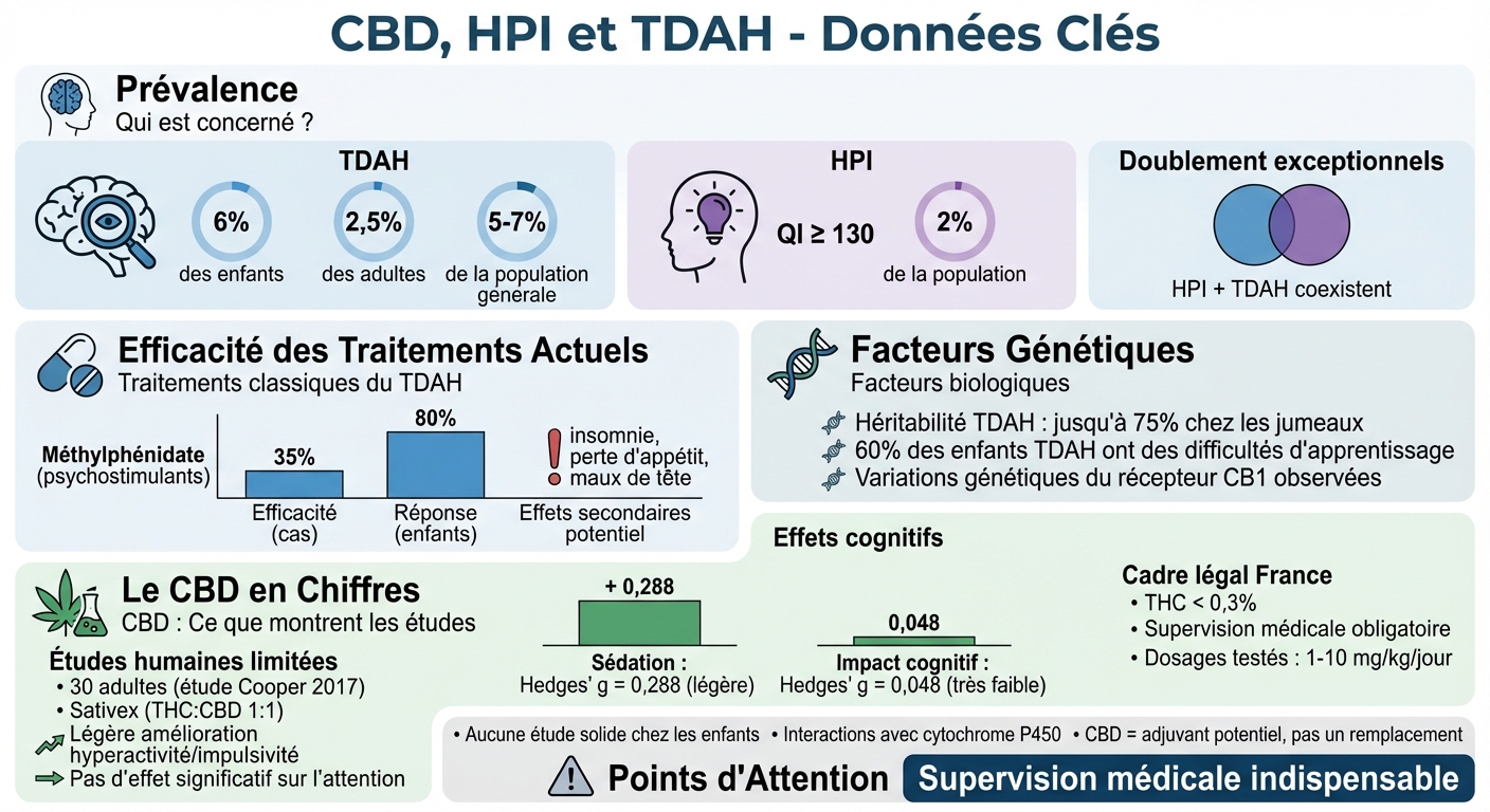 CBD et TDAH : statistiques clés, prévalence et efficacité des traitements