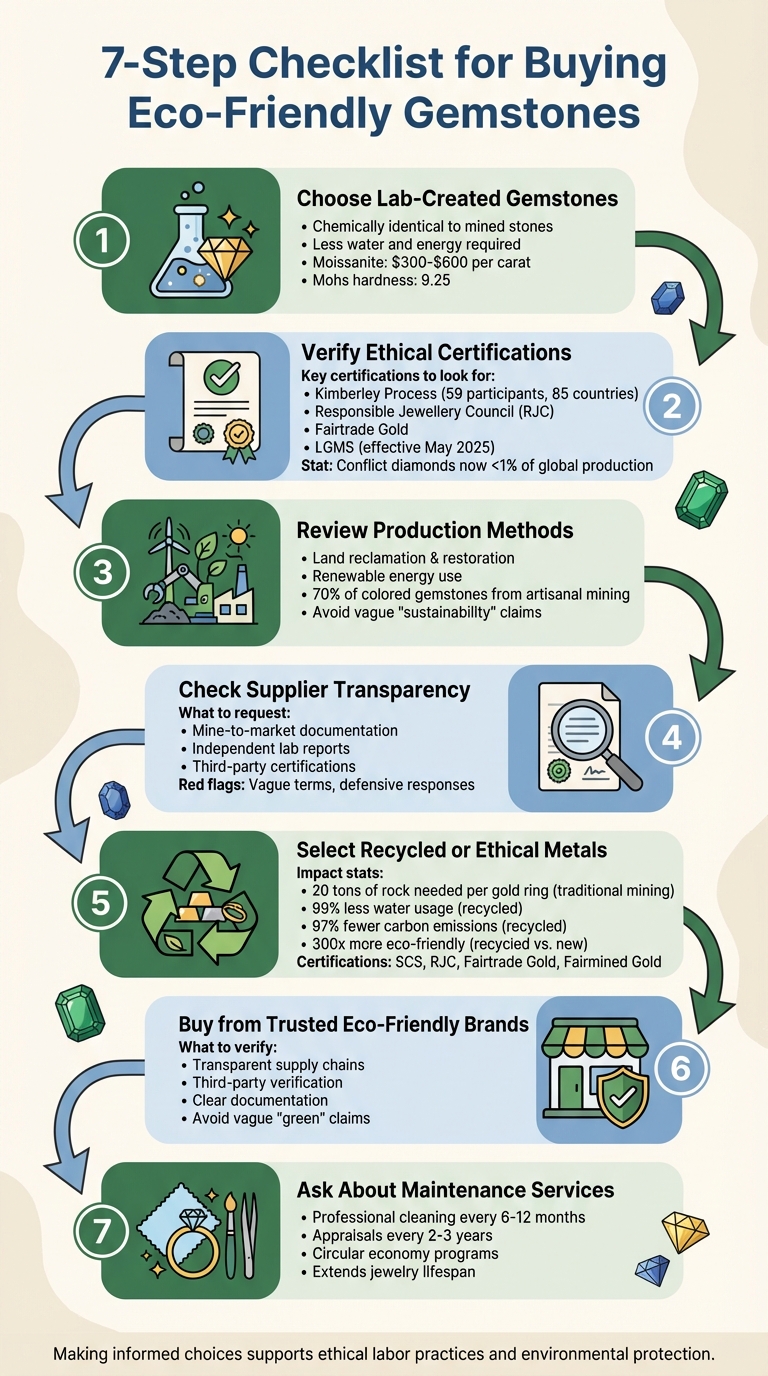 7-Step Checklist for Buying Eco-Friendly Gemstones