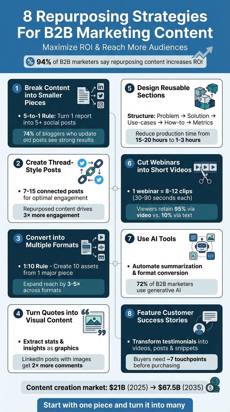 8 B2B Content Repurposing Strategies to Maximize ROI