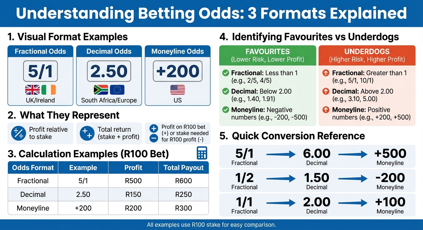 Betting Odds Formats Comparison: Fractional, Decimal, and Moneyline