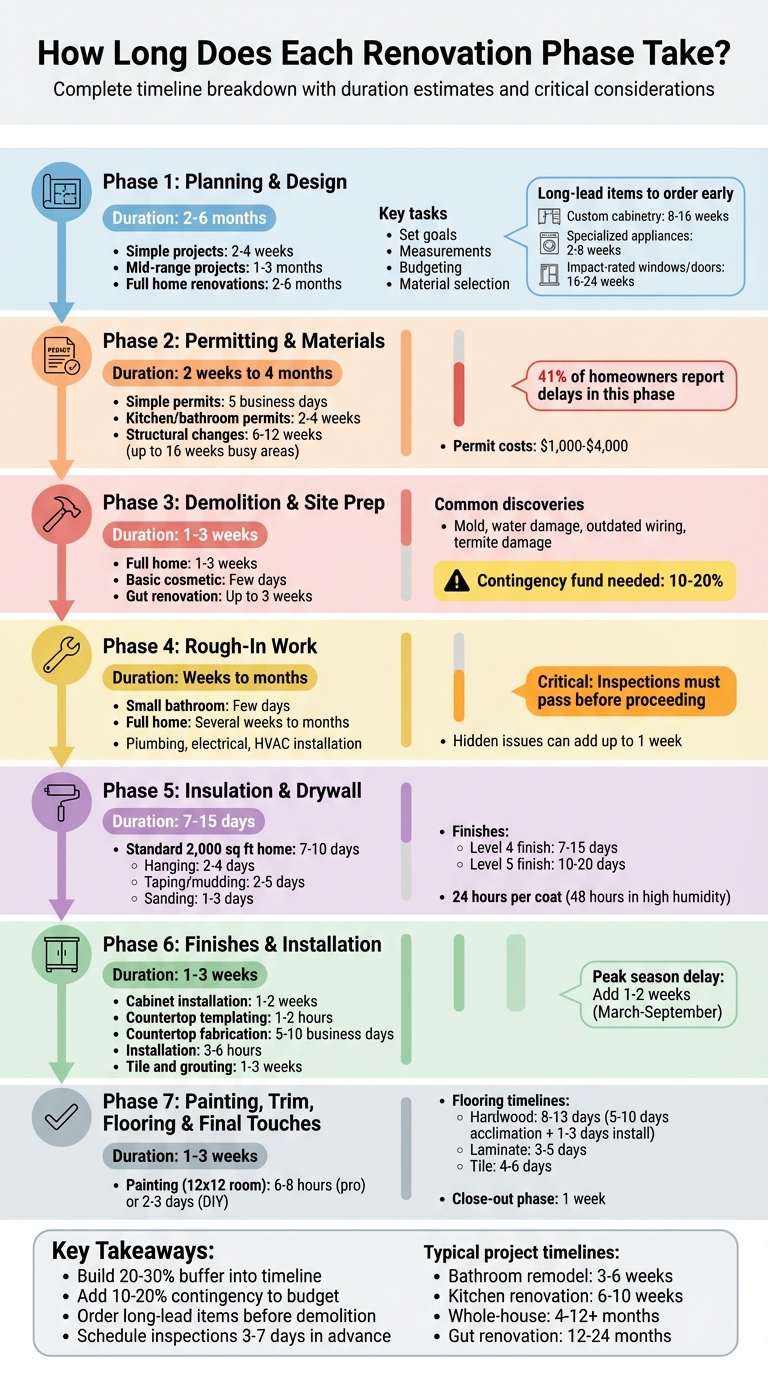 Complete Home Renovation Timeline: 7 Phases from Planning to Completion