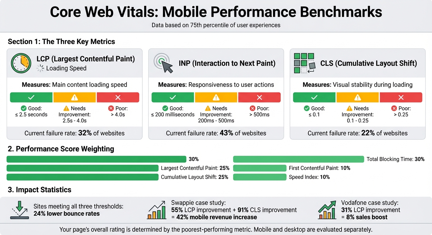Core Web Vitals Thresholds and Mobile Performance Benchmarks for SEO