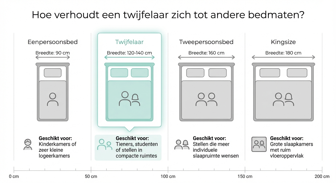 Vergelijking bedmaten: van eenpersoonsbed tot kingsize