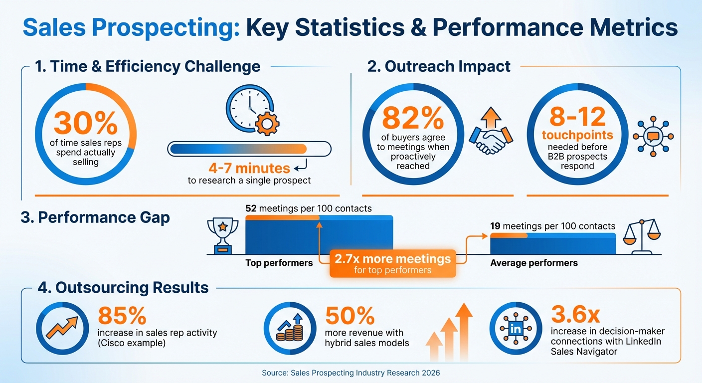Sales Prospecting Statistics: Time Savings and Performance Metrics