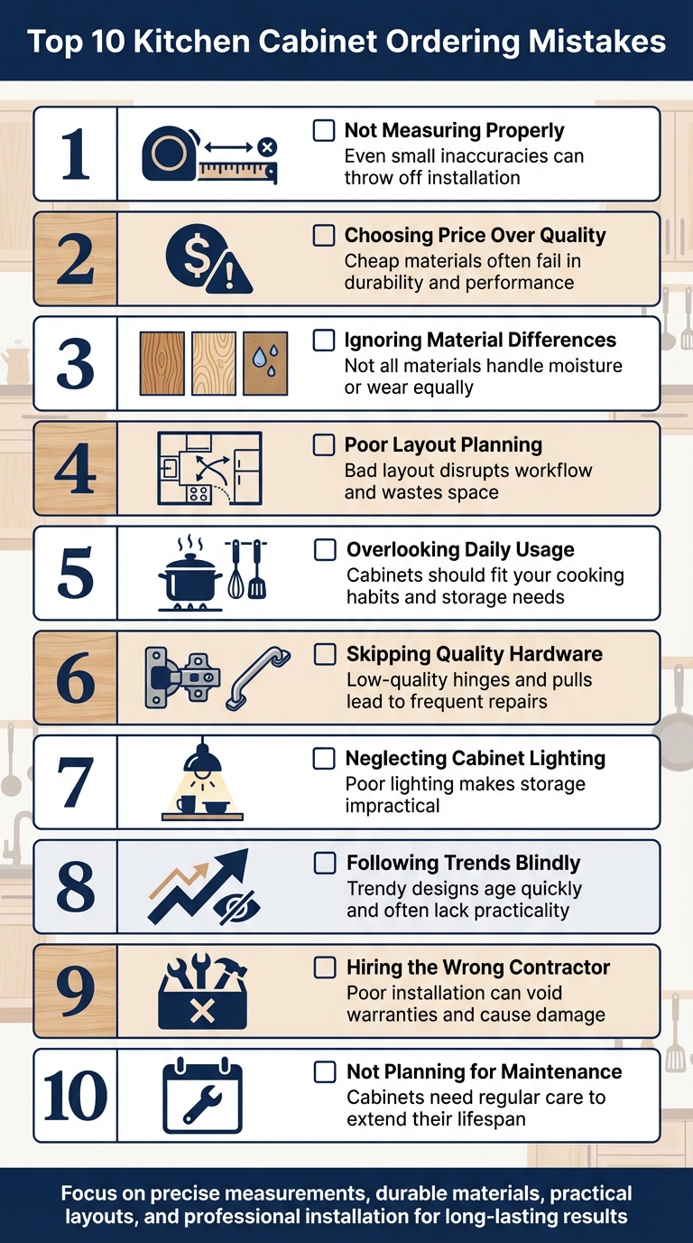 Top 10 Kitchen Cabinet Ordering Mistakes to Avoid