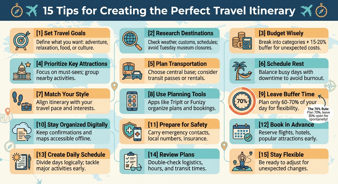 15 Essential Tips for Creating the Perfect Travel Itinerary