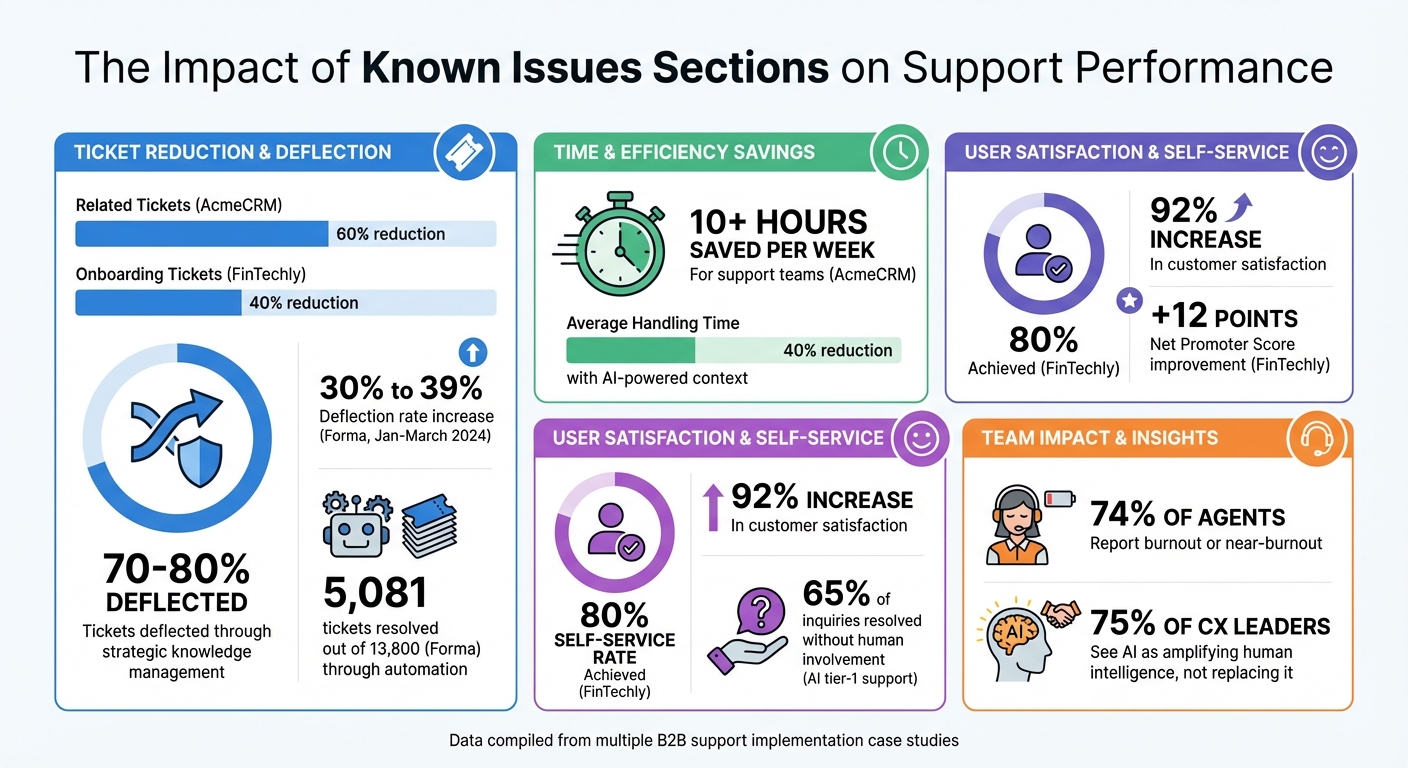 Key Metrics: How Known Issues Sections Reduce Support Tickets and Improve Customer Satisfaction