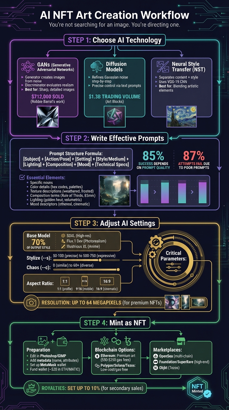 AI NFT Art Creation Workflow: From Prompt to Minting