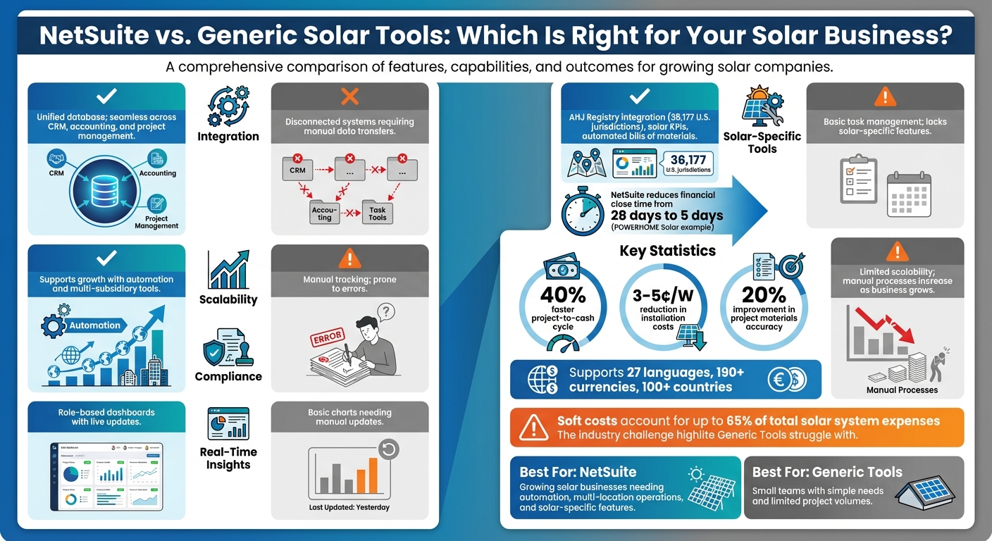 NetSuite vs Generic Solar Tools: Feature Comparison for Solar Companies
