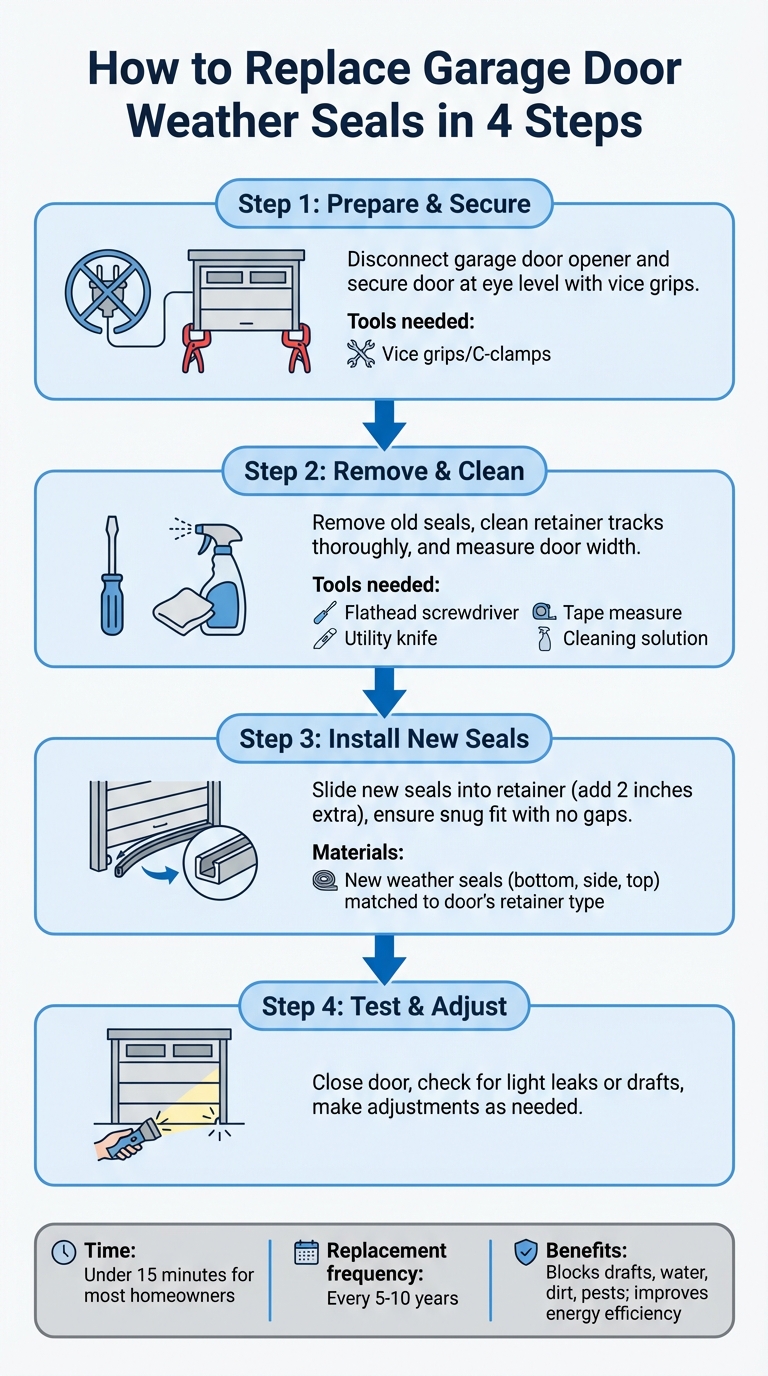 4-Step Guide to Replacing Garage Door Weather Seals
