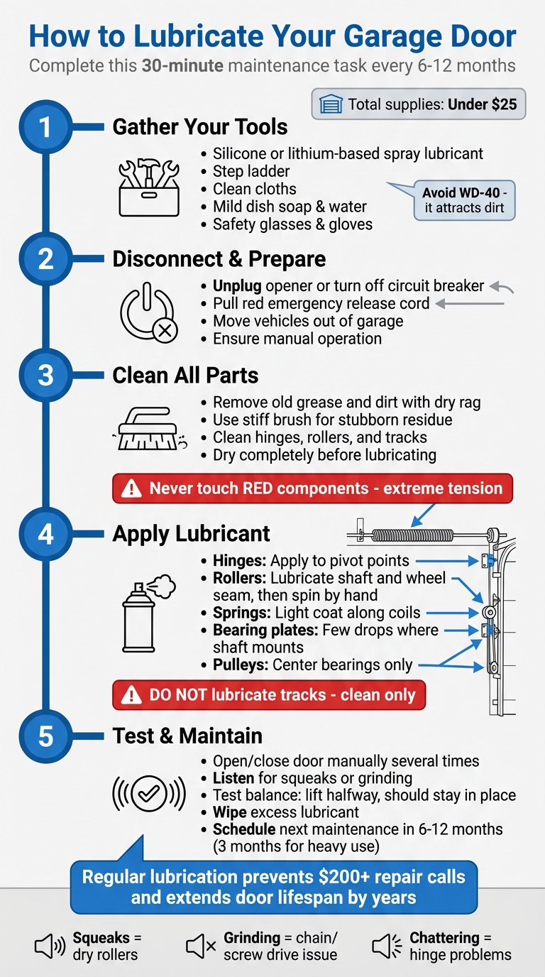 Step-by-Step Guide to Lubricating Your Garage Door