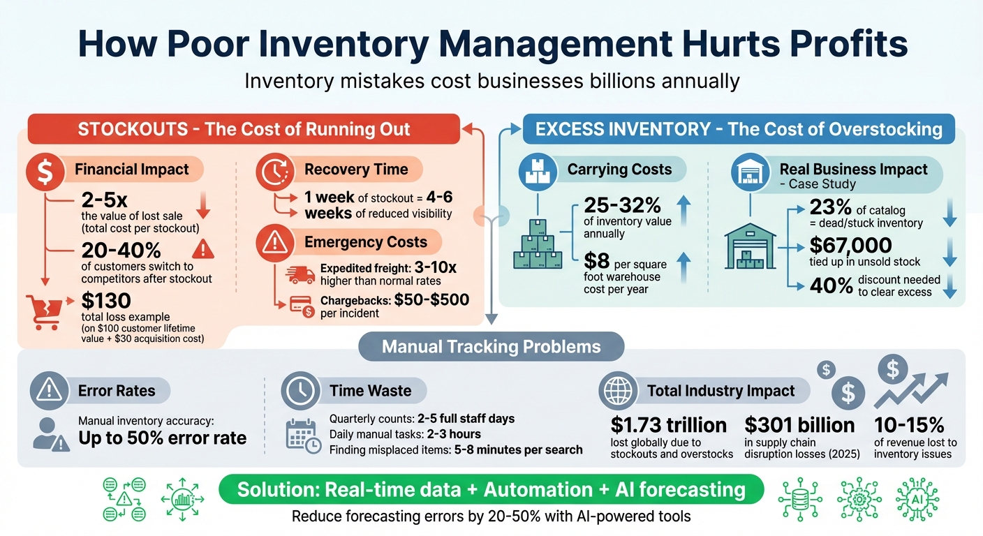 The True Cost of Poor Inventory Management: Stockouts vs Excess Inventory