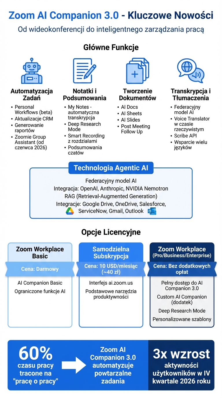 Zoom AI Companion 3.0 - kluczowe funkcje i opcje licencyjne