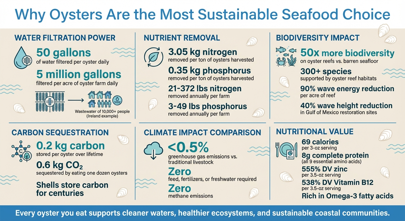 Environmental Benefits of Oyster Farming: Key Statistics