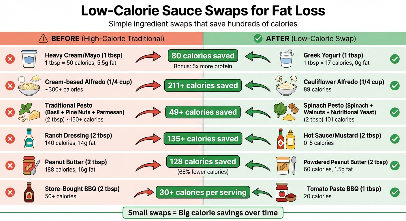Calorie Comparison: Traditional vs Low-Calorie Sauce Swaps
