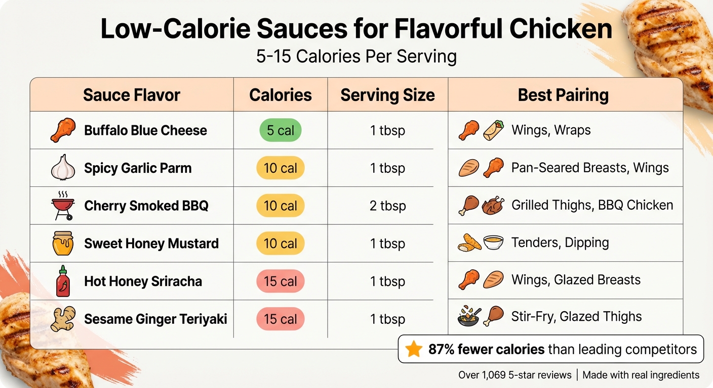 Low-Calorie Chicken Sauces Comparison Chart