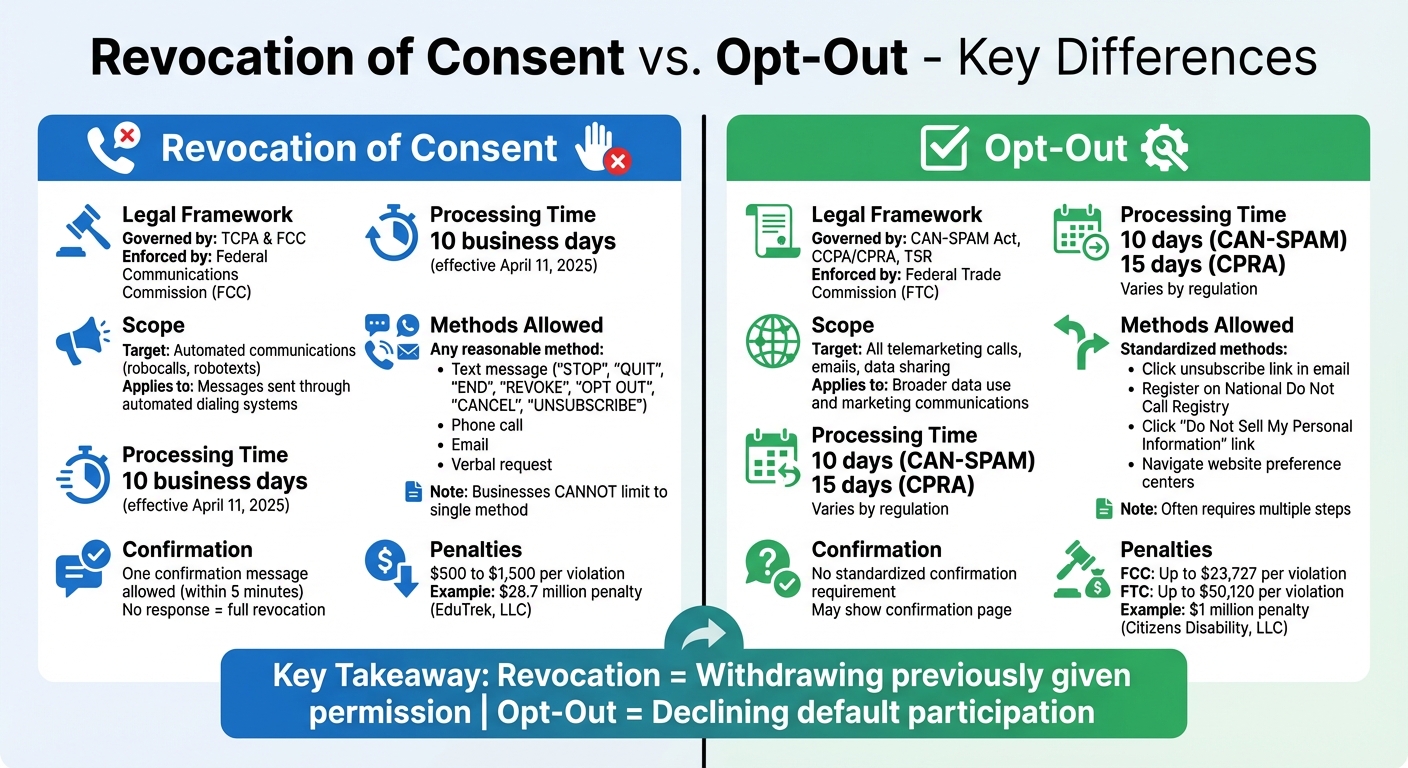 Revocation of Consent vs Opt-Out: Key Differences and Requirements