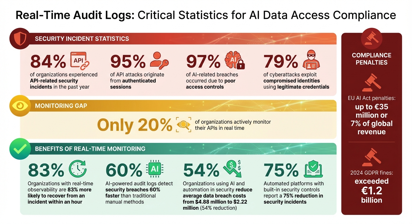 Real-Time Audit Logs: Key Statistics on AI Security and Compliance