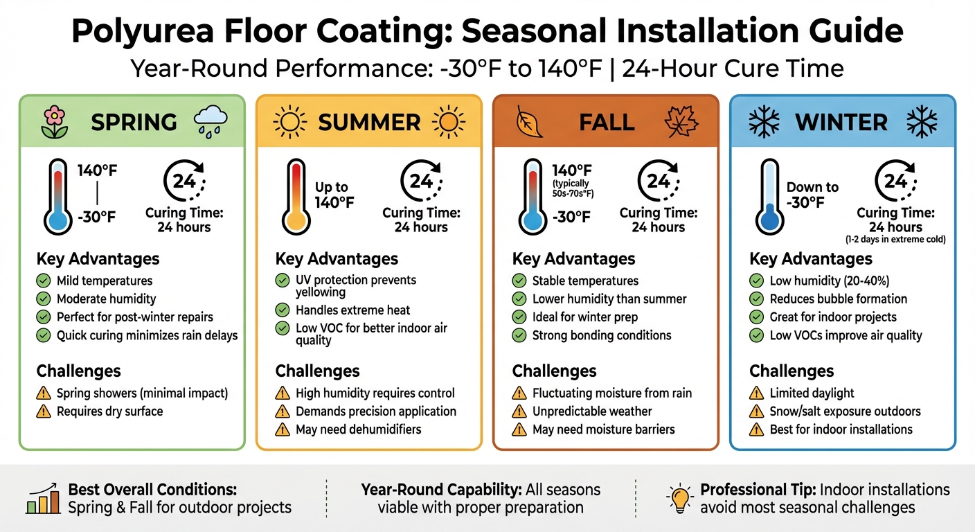 Seasonal Comparison Guide for Polyurea Floor Coating Installation
