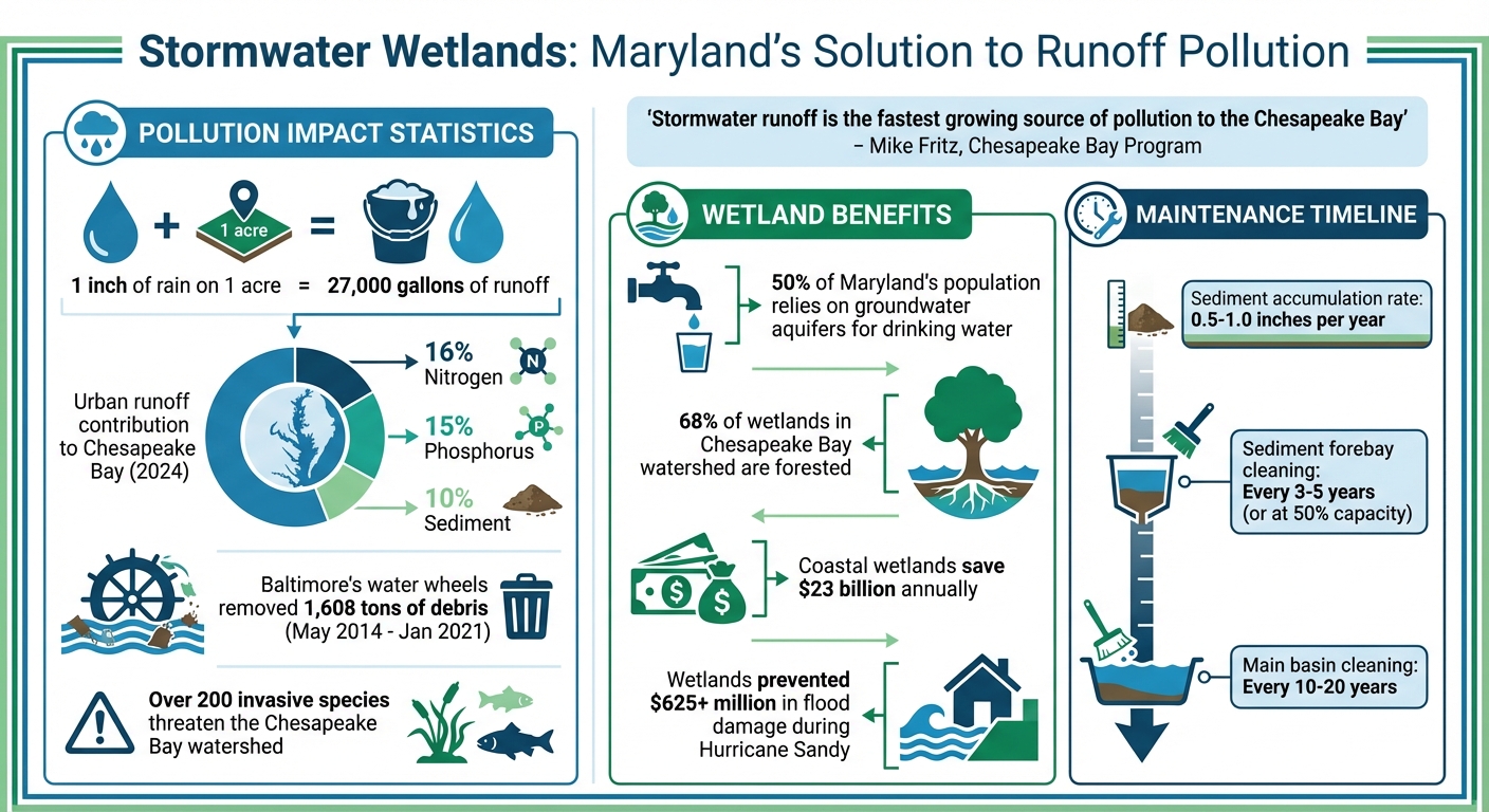 Maryland Stormwater Pollution Statistics and Wetland Benefits