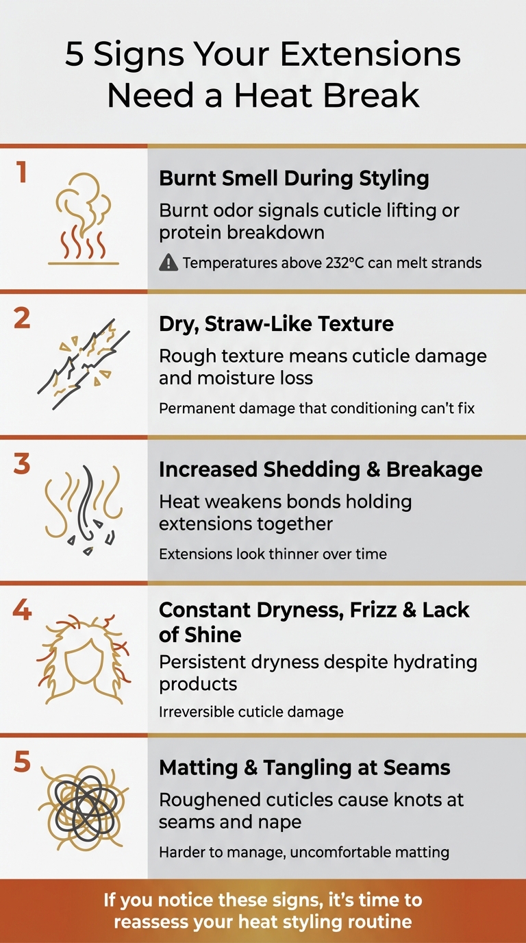 5 Warning Signs Your Hair Extensions Need a Break from Heat Styling