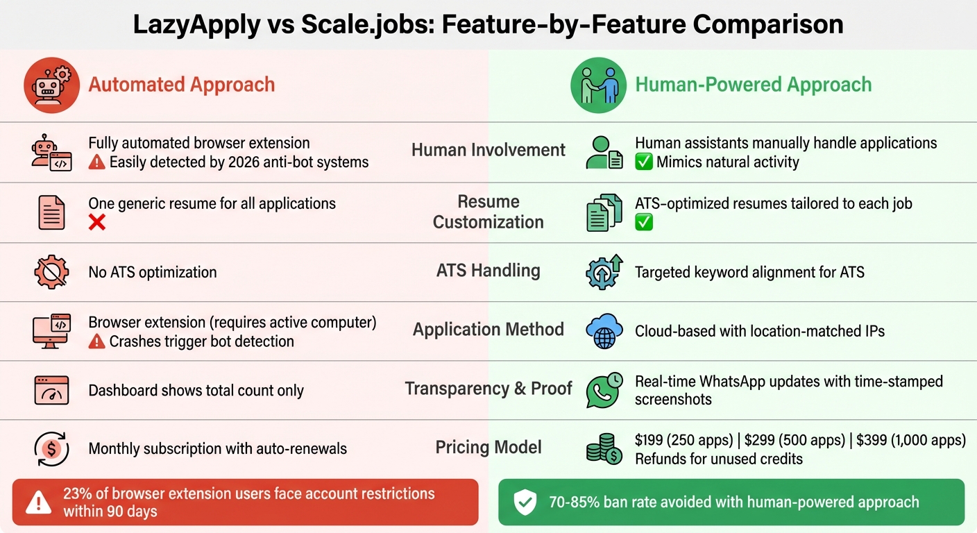 LazyApply vs Scale.jobs: Feature Comparison for LinkedIn Job Applications