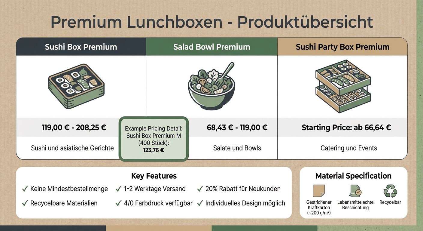 Lunchboxen Pappe Produktvergleich: Preise und Größen im Überblick