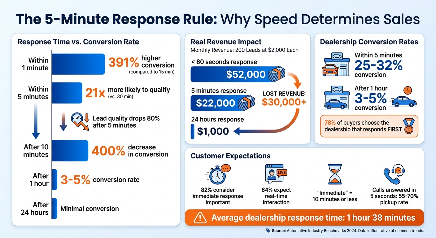 5-Minute Lead Response Rule: Conversion Rates and Revenue Impact