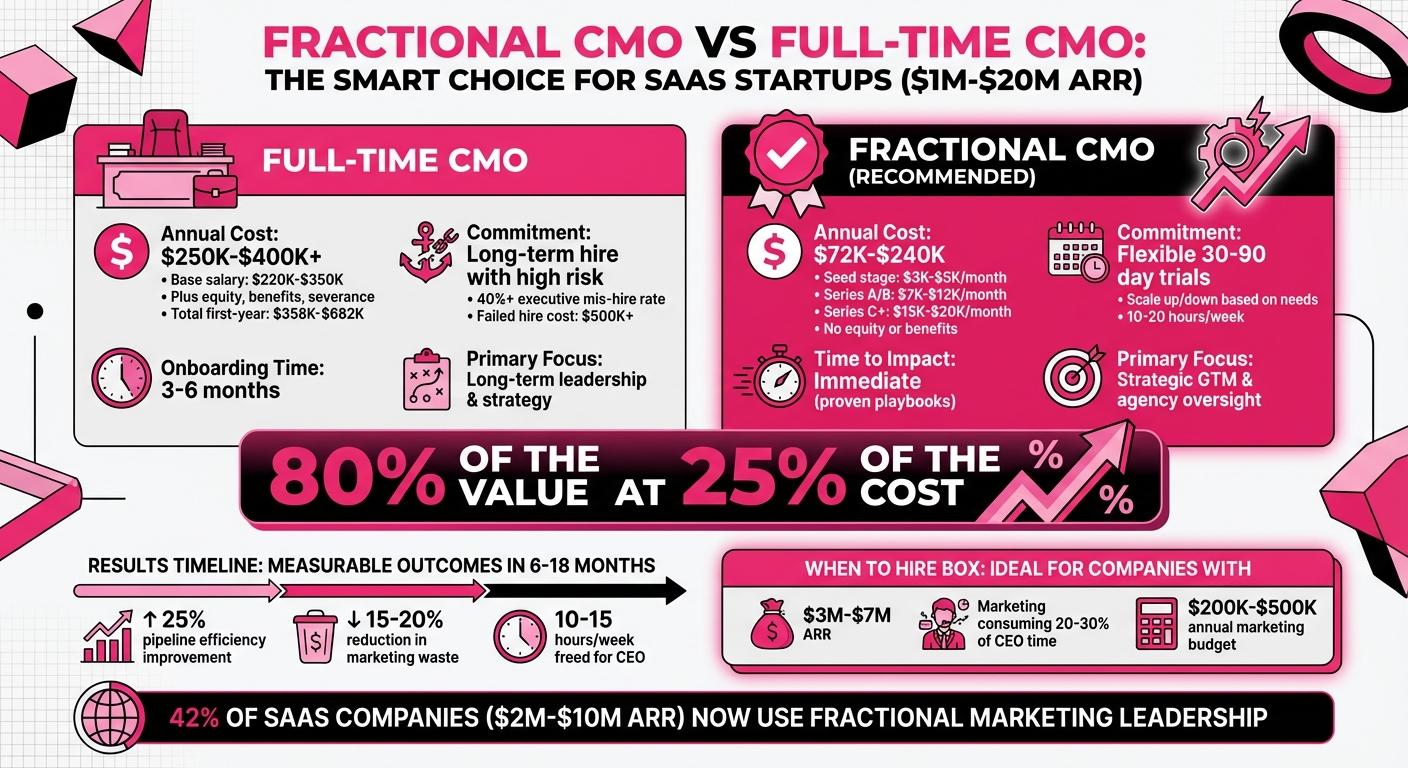 Fractional CMO vs Full-Time CMO Cost and Value Comparison for SaaS Startups