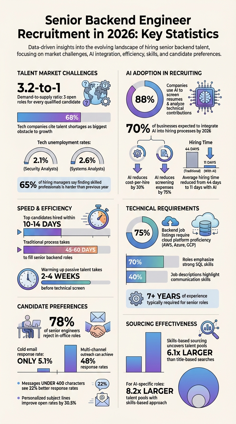 Senior Backend Engineer Recruitment Statistics 2026