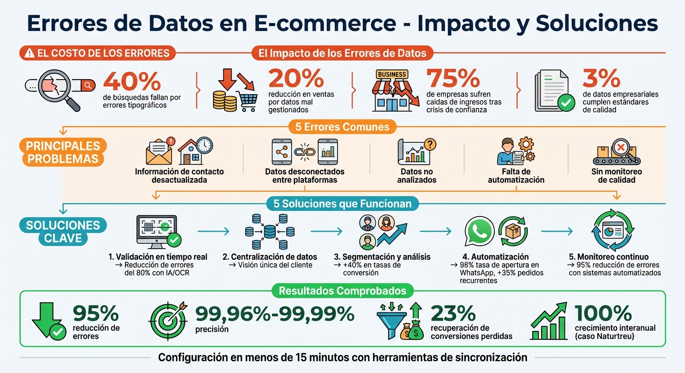 Impacto de errores de datos en e-commerce: estadísticas clave y soluciones