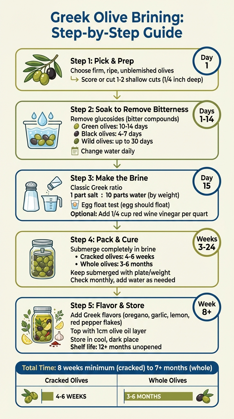 Greek Olive Brining Process: 5-Step Timeline Guide