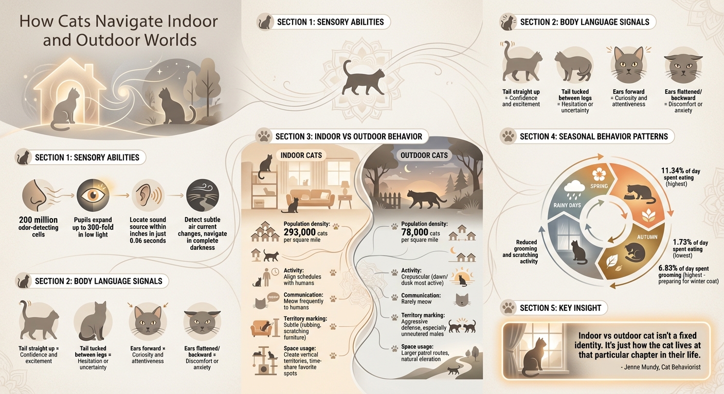 Indoor vs Outdoor Cat Behavior: Key Differences and Statistics
