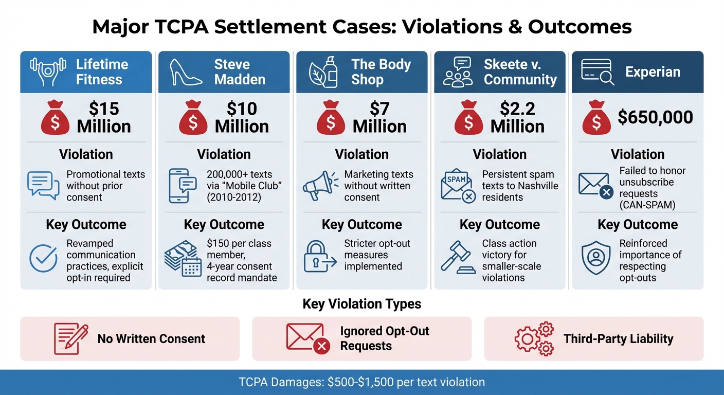 Major TCPA Settlement Cases and Violation Types