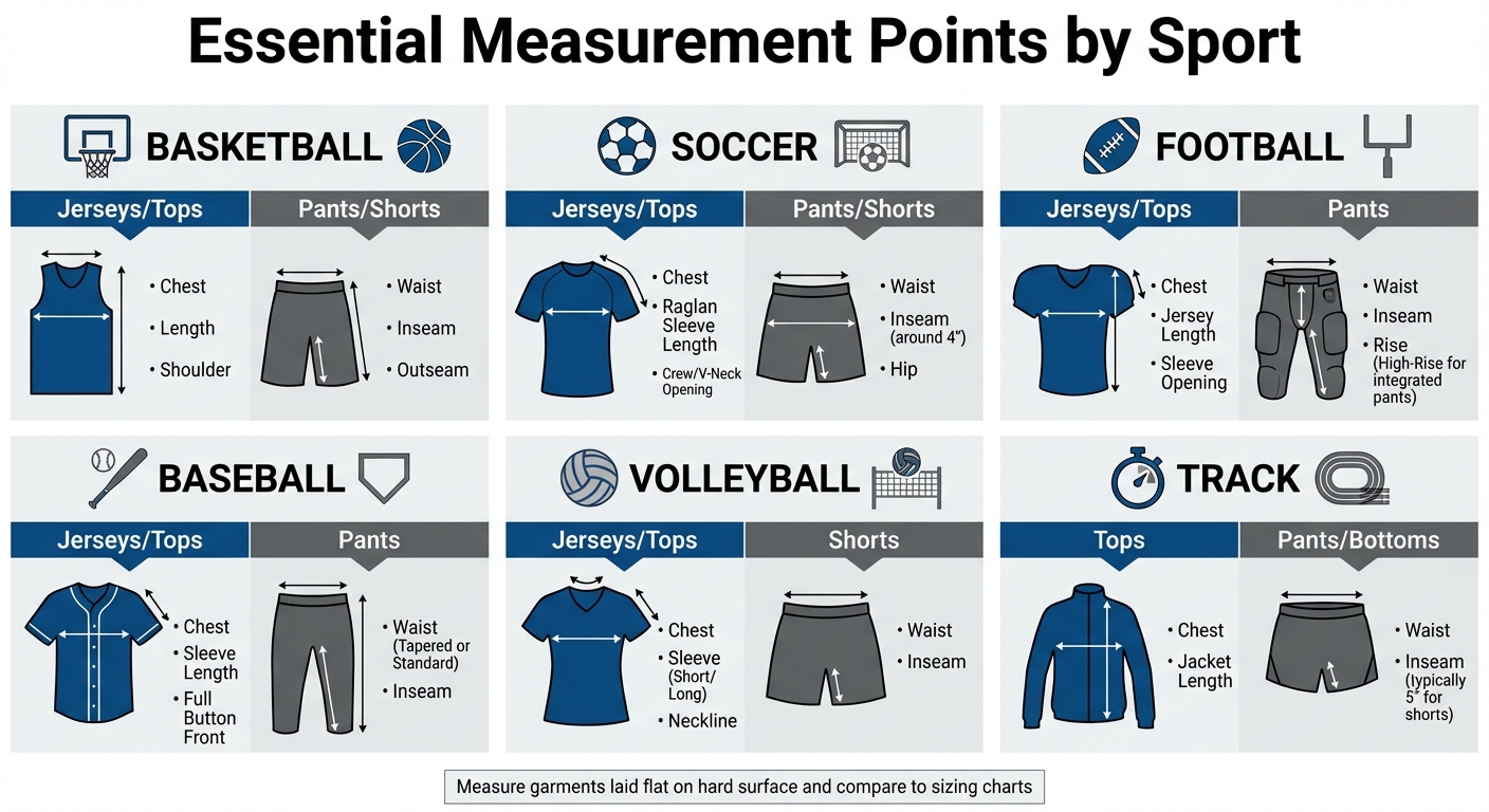 Sport-Specific Uniform Measurement Guide for Athletes