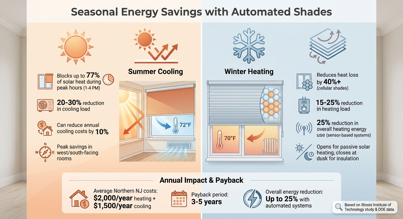 Energy Savings with Automated Shades: Summer vs Winter Performance Data