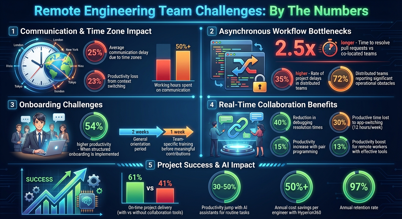 Remote Engineering Team Challenges: Key Statistics and Impact Data