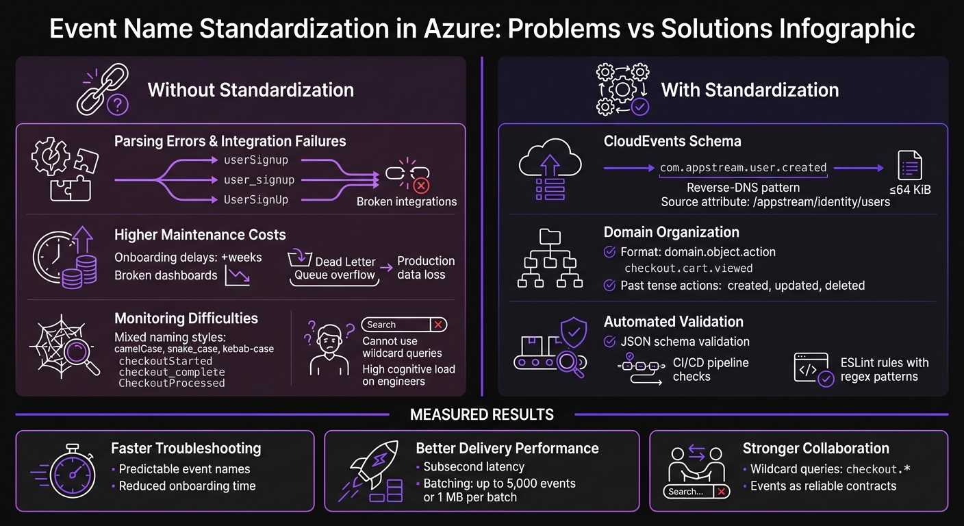 Problems vs Solutions: Event Naming Standardization in Azure