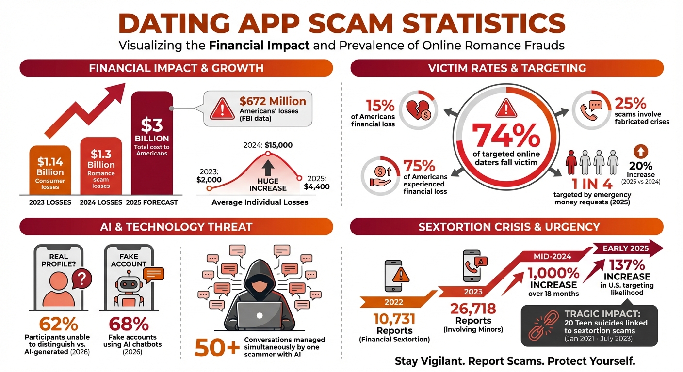 Dating App Scam Statistics and Financial Impact 2024-2026
