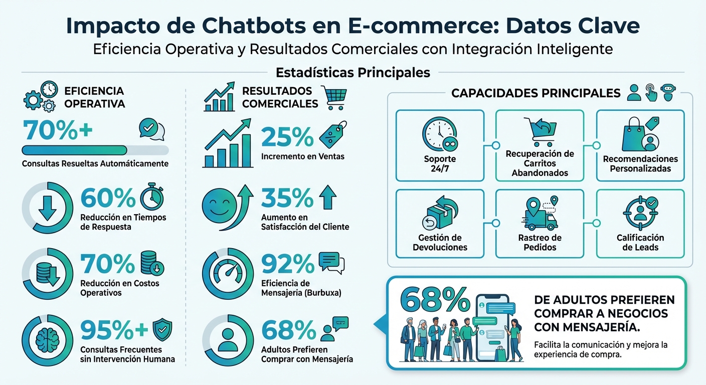 Beneficios y métricas clave de chatbots en e-commerce