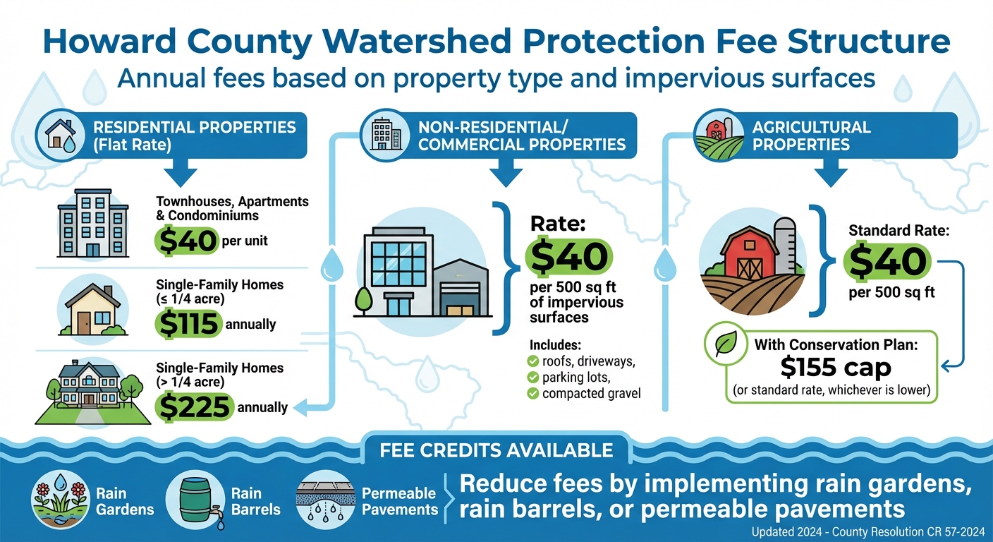 Howard County Watershed Protection Fee Structure by Property Type